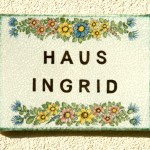 Türschild Haus Ingrid
